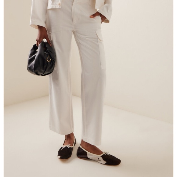 FRĒDA SALVADOR Jada Calfhair Leather Ballet Flats Sz 7 - Picture 2 of 6